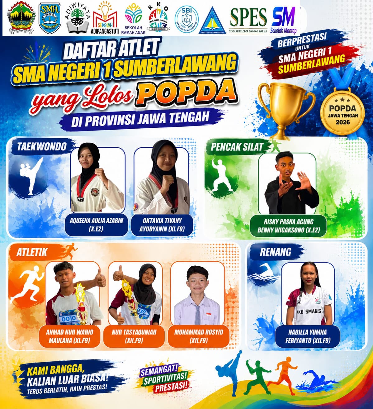 Atlet SMAN 1 Sumberlawang Lolos ke POPDA Tingkat Provinsi Jawa Tengah 2026